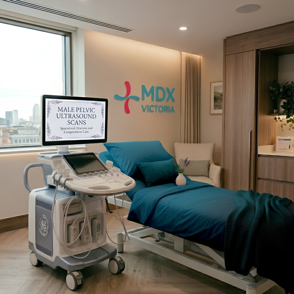 Advanced High-Resolution Male Pelvic Ultrasound Diagnostics at Victoria Medical