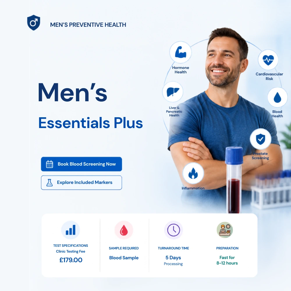 Men’s Essentials Plus profile at medical diagnosis victoria