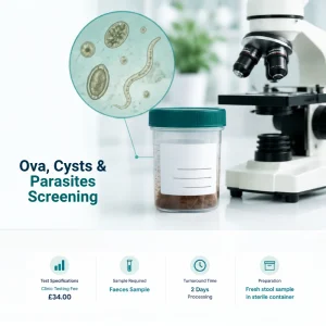 Ova, Cysts & Parasites Screening at medical diagnosis victoria