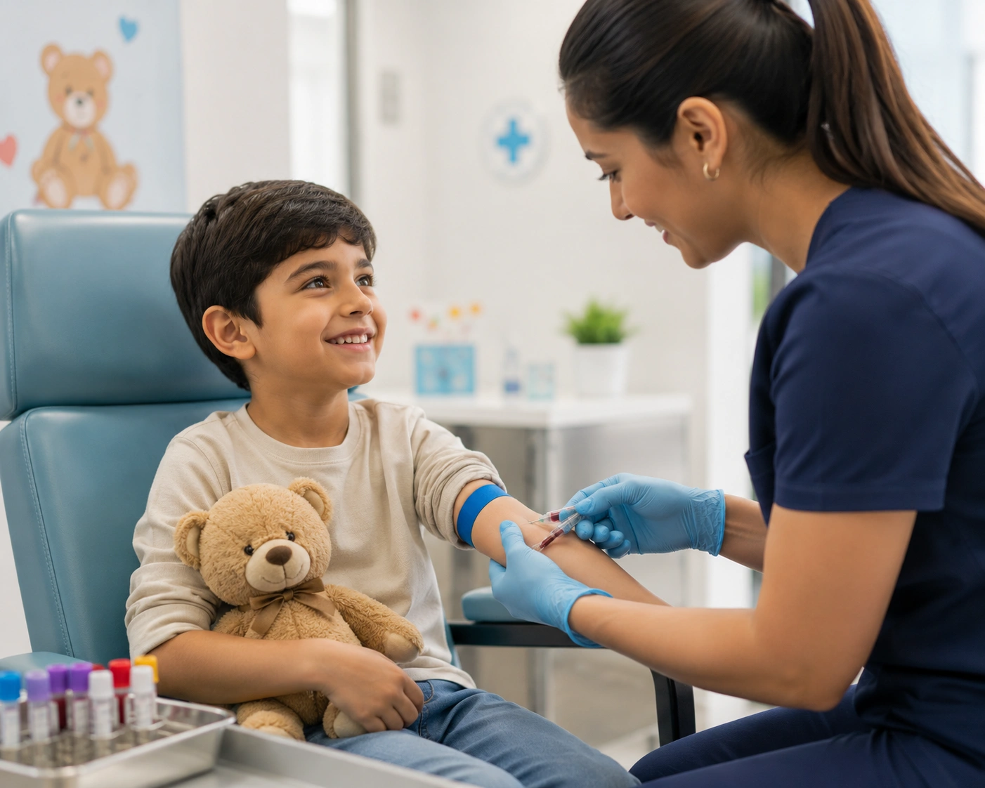 Advanced molecular diagnostic instruments evaluating paediatric samples safely