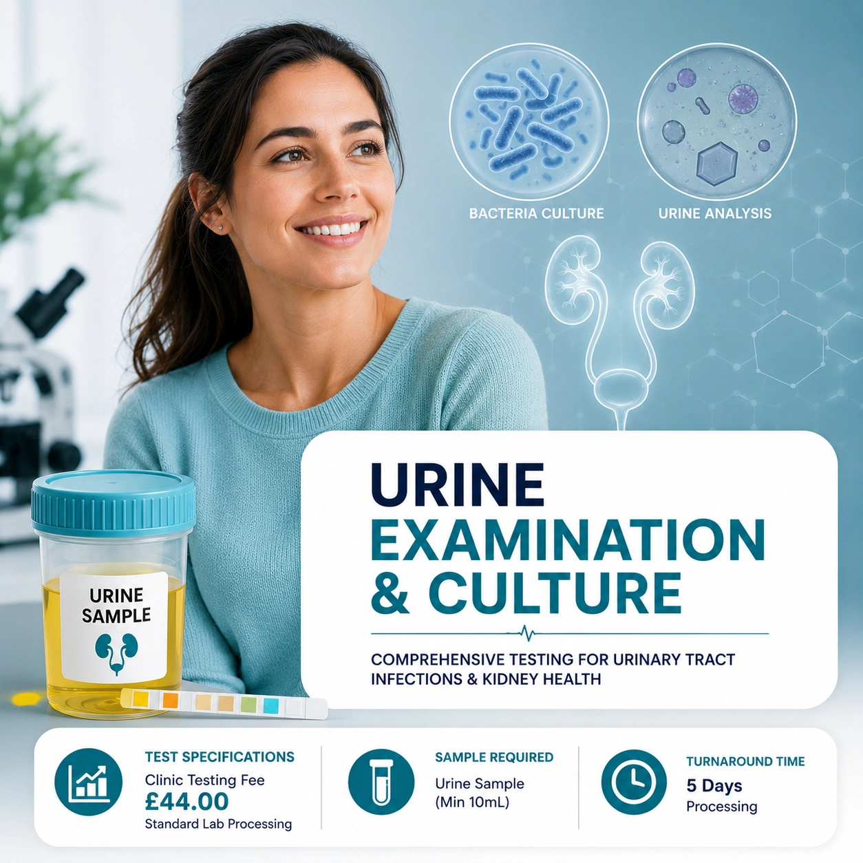 Urine Examination & Culture Test in London