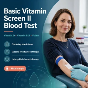 Private Basic Vitamin Screen II blood test in London MDX Victoria